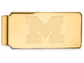 10k Yellow Gold Logoart Michigan (univ Of) Money Clip
