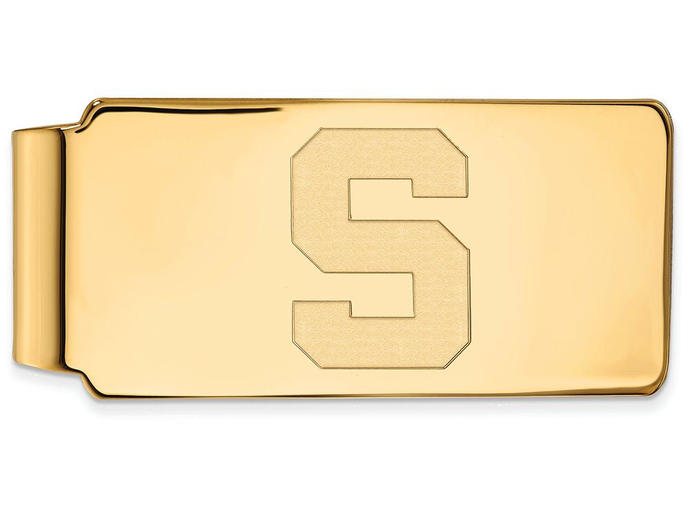 10k Yellow Gold Logoart Michigan State University Money Clip