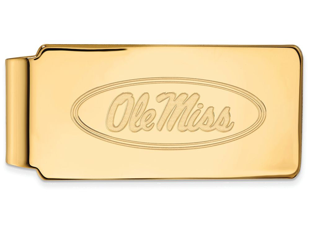 10k Yellow Gold Logoart University Of Mississippi Money Clip