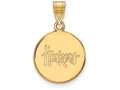 10k Yellow Gold Logoart University Of Nebraska Medium Disc Pendant