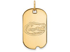 10k Yellow Gold Logoart University Of Florida Small Dog Tag Pendant Necklace