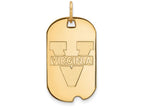 10k Yellow Gold Logoart University Of Virginia Small Dog Tag Pendant Necklace