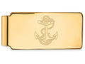 10k Yellow Gold Logoart Navy Money Clip