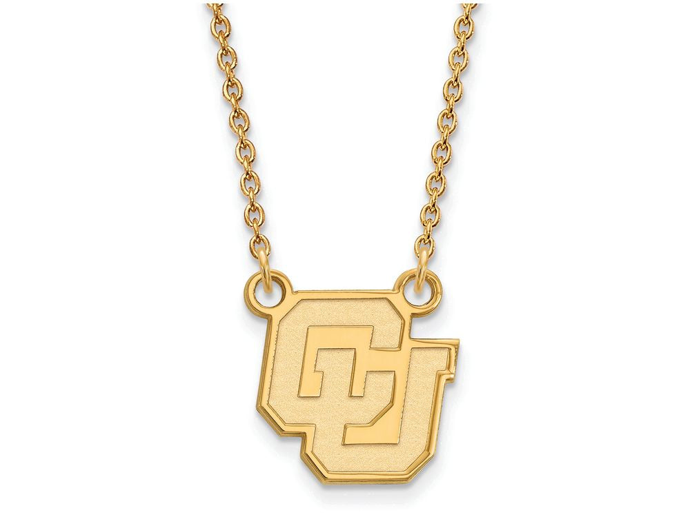 10k Yellow Gold Logoart University Of Colorado Small Pendant Necklace