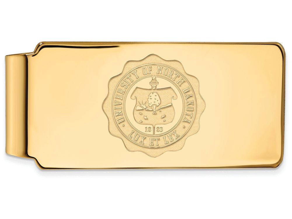 10k Yellow Gold Logoart University Of North Dakota Money Clip Crest