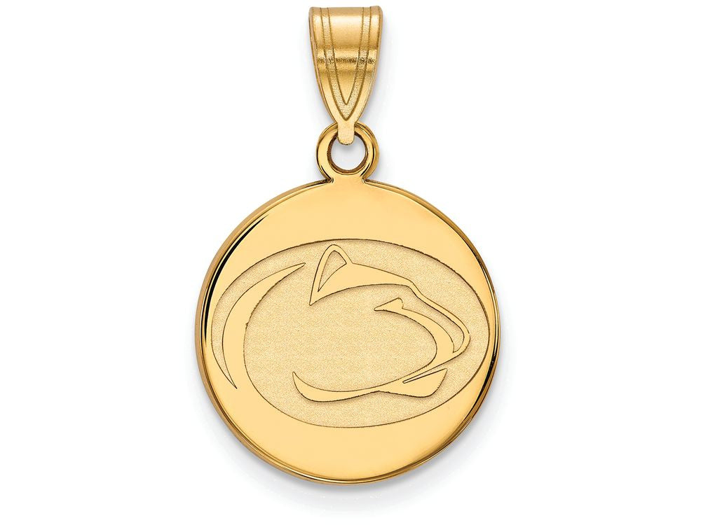 10k Yellow Gold Logoart Penn State University Medium Disc Pendant