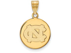 10k Yellow Gold Logoart University Of North Carolina Medium Disc Pendant