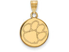10k Yellow Gold Logoart Clemson University Small Disc Pendant
