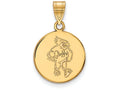10k Yellow Gold Logoart Iowa State University Medium Disc Pendant