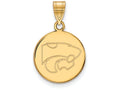 10k Yellow Gold Logoart Kansas State University Medium Disc Pendant