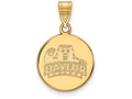 10k Yellow Gold Logoart Baylor University Medium Disc Pendant