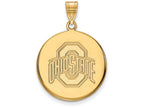 10k Yellow Gold Logoart Ohio State University Large Disc Pendant