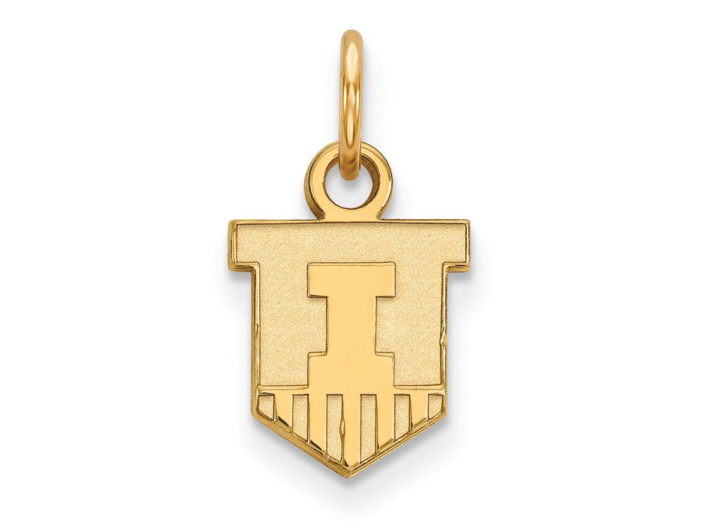 10k Yellow Gold Logoart University Of Illinois Extra Small Pendant