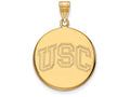 Logoart 10k Yellow Gold University Of Southern California Large Disc Pendant