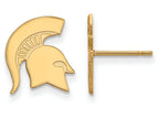 10k Yellow Gold Logoart Michigan State University Small Post Earrings