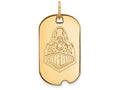 10k Yellow Gold Logoart Purdue Small Dog Tag Pendant Necklace