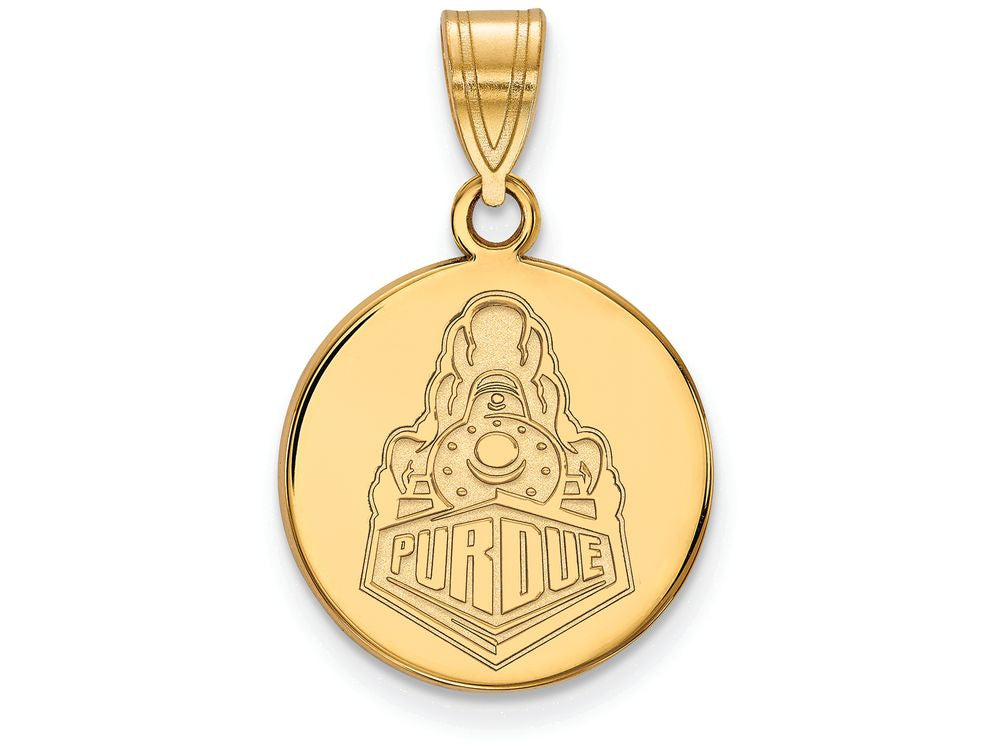 10k Yellow Gold Logoart Purdue Medium Disc Pendant