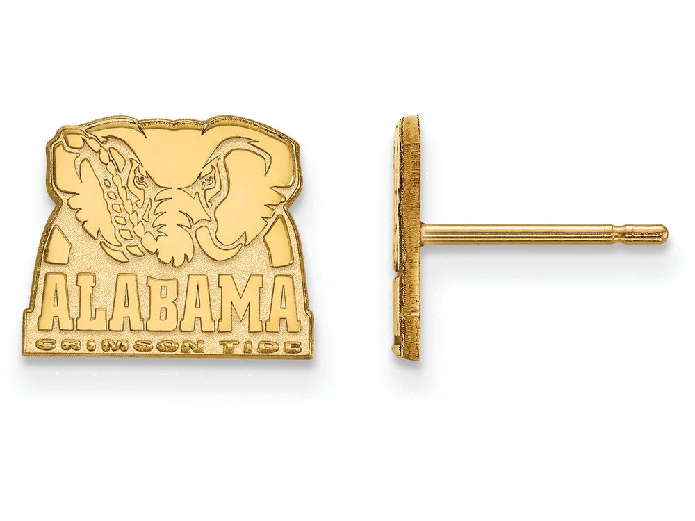 10k Yellow Gold Logoart University Of Alabama Extra Small Post Earrings