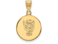 10k Yellow Gold Logoart North Carolina State University Medium Disc Pendant