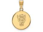 10k Yellow Gold Logoart North Carolina State University Medium Disc Pendant