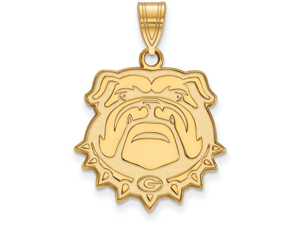 10k Yellow Gold Logoart University Of Georgia Large Pendant