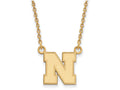 10k Yellow Gold Logoart University Of Nebraska Small Pendant Necklace