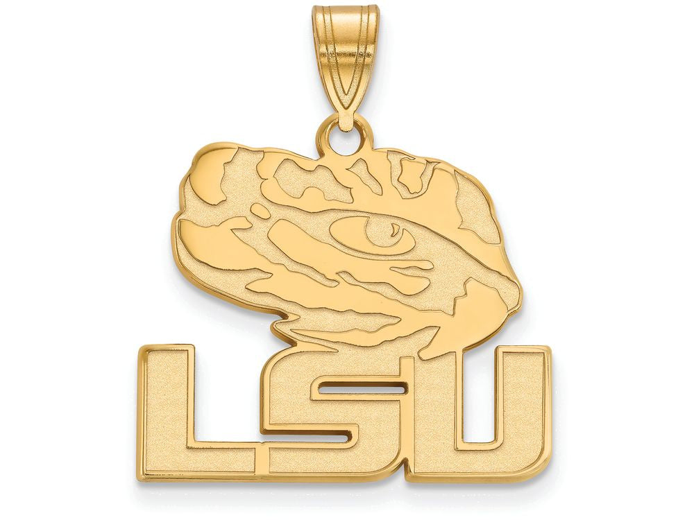 10k Yellow Gold Logoart Louisiana State University Large Pendant