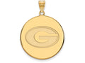 10k Yellow Gold Logoart University Of Georgia Extra Large  Disc Pendant