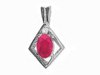 Tommaso Design™ Genuine Ruby Pendant Necklace