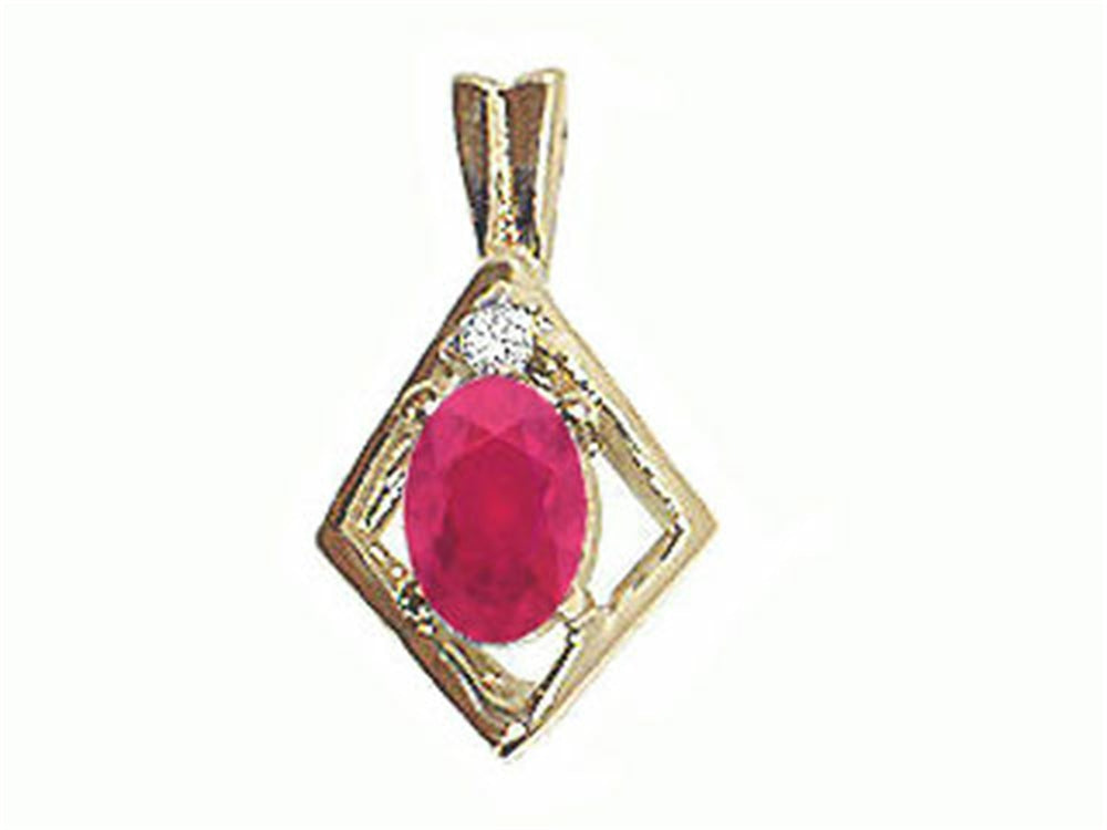 Tommaso Design™ Genuine Ruby Pendant Necklace