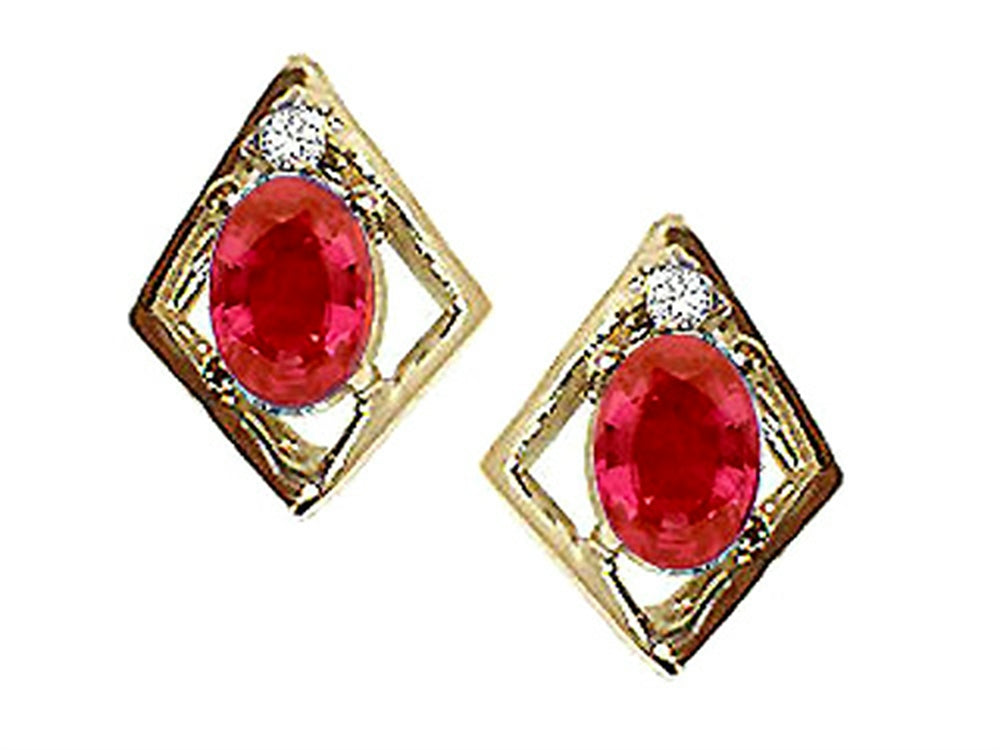 Tommaso Design™ Genuine Ruby Earrings