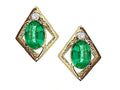 Tommaso Design™ Oval 6x4mm Genuine Emerald Earrings