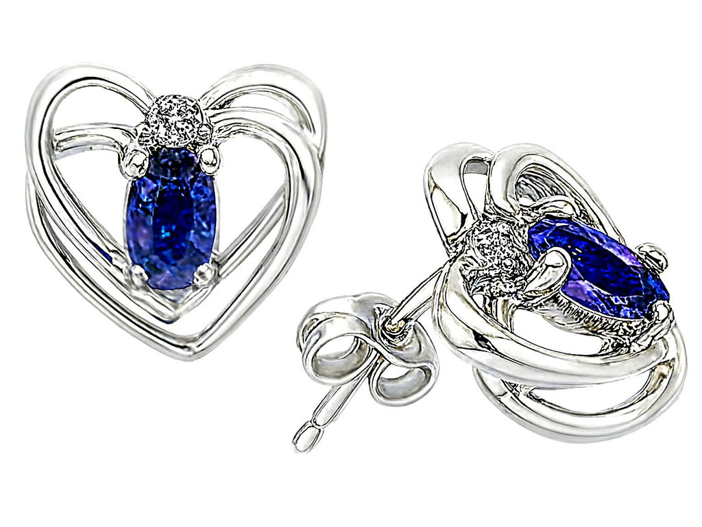Tommaso Design™ Oval 5x3mm Genuine Sapphire Earrings