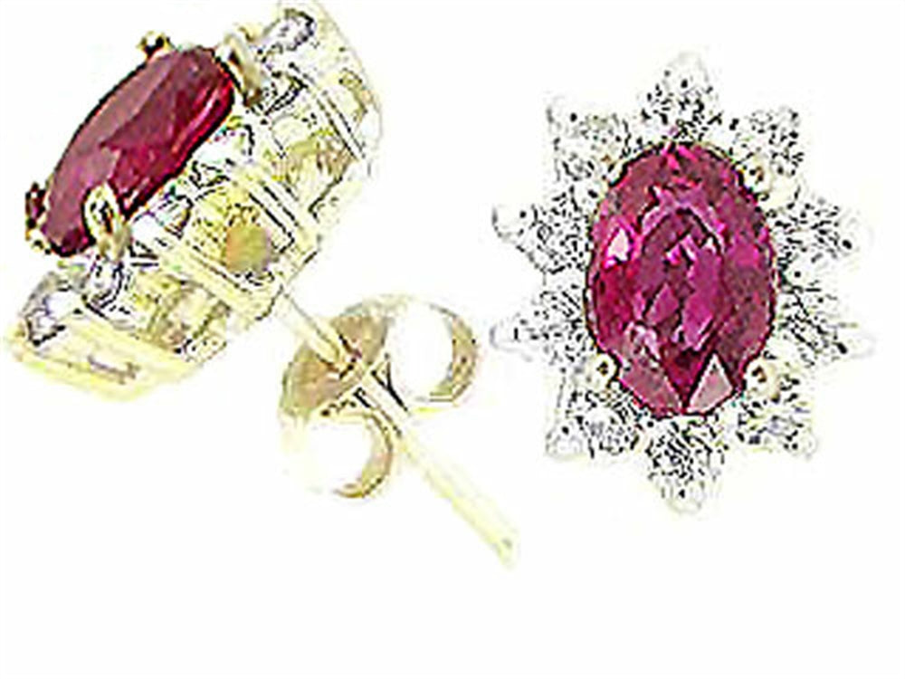 Tommaso Design™ Genuine Ruby Earrings