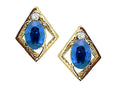 Tommaso Design™ Oval 6x4mm Genuine Sapphire Earrings