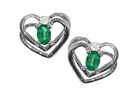 Tommaso Design™ Oval 5x3mm Genuine Emerald Earrings