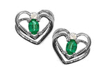 Tommaso Design™ Oval 5x3mm Genuine Emerald Earrings