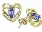 Tommaso Design™ Oval 5x3mm Genuine Tanzanite Earrings