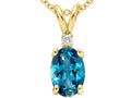 Tommaso Design™ Genuine Blue Topaz Pendant Necklace