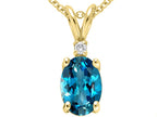 Tommaso Design™ Genuine Blue Topaz Pendant Necklace