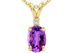 Tommaso Design™ Genuine Amethyst Pendant Necklace