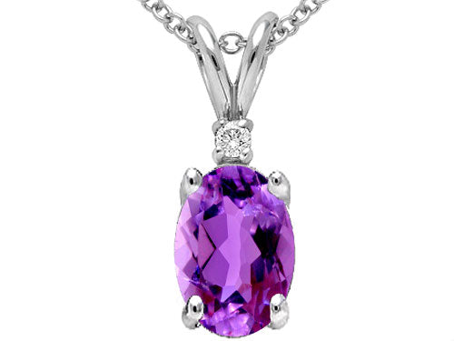 Tommaso Design™ Genuine Amethyst Pendant Necklace