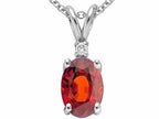 Tommaso Design™ Genuine Garnet Pendant Necklace