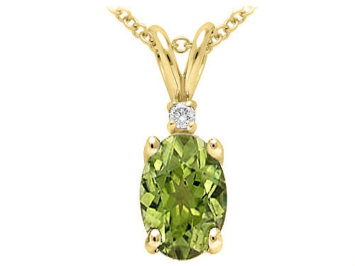 Tommaso Design™ Genuine Peridot Pendant Necklace
