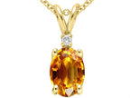 Tommaso Design™ Genuine Citrine Pendant Necklace