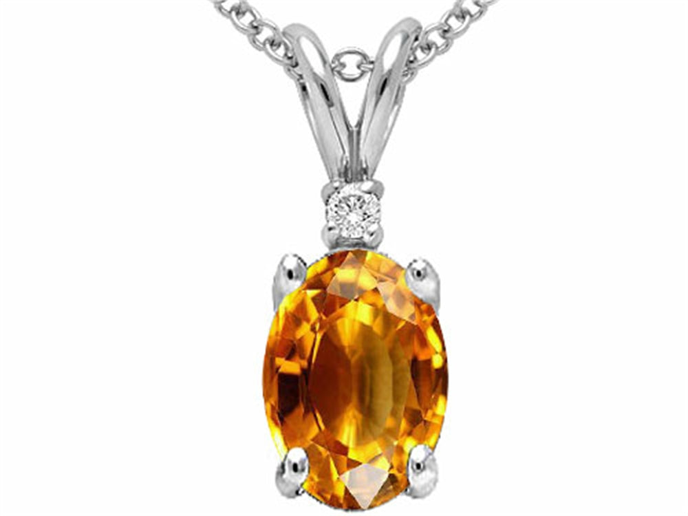 Tommaso Design™ Genuine Citrine Pendant Necklace