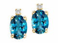 Tommaso Design™ Genuine Blue Topaz Earrings