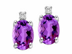 Tommaso Design™ Genuine Amethyst Earrings