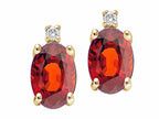Tommaso Design™ Genuine Garnet Earrings