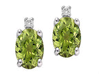 Tommaso Design™ Oval 8x6 mm Genuine Peridot Earrings